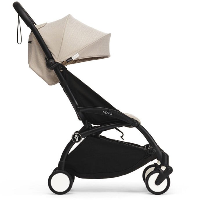 Stokke YOYO³ Stroller - Bonpoint Beige On Black - Image 6