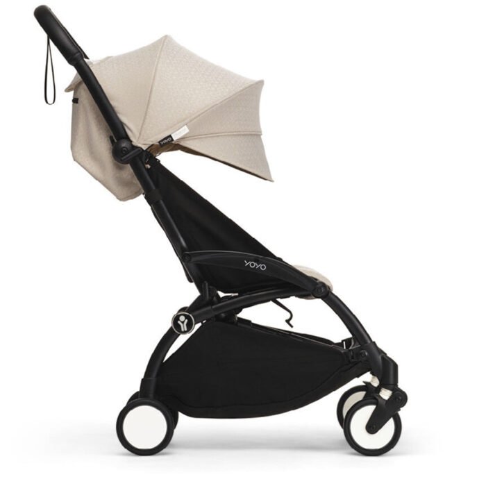 Stokke YOYO³ Stroller - Bonpoint Beige On Black - Image 4