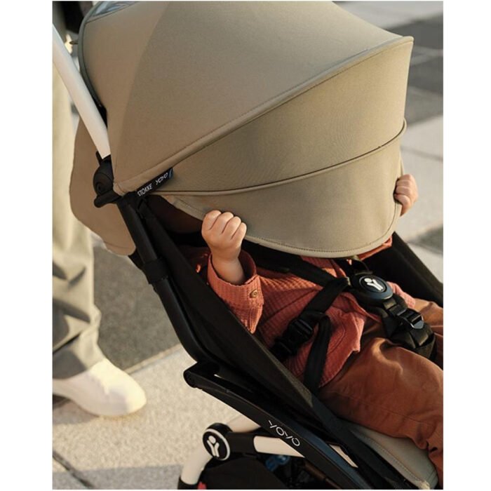 Stokke YOYO³ Stroller - Bonpoint Beige On Black - Image 11