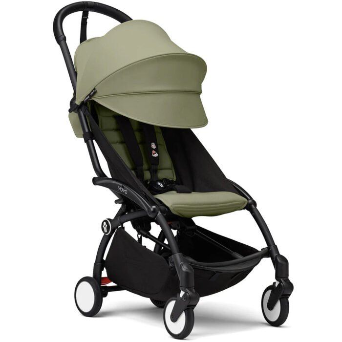 Stokke YOYO³ Stroller - Olive On Black - Image 4