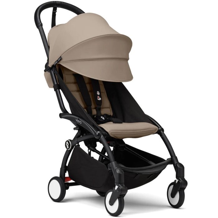 Stokke YOYO³ Stroller - Taupe On Black - Image 11