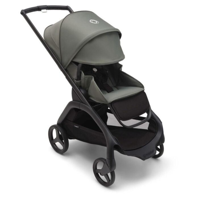 Bugaboo Dragonfly Complete Lightweight Compact Stroller - Black / Forest Green / Forest Green - Image 6