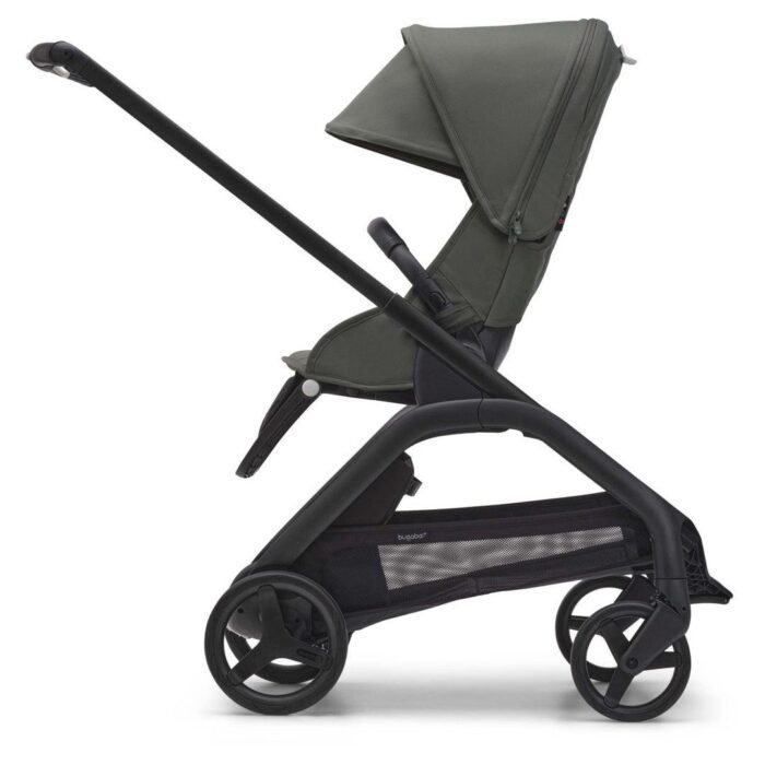 Bugaboo Dragonfly Complete Lightweight Compact Stroller - Black / Forest Green / Forest Green - Image 3